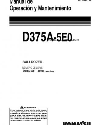 D375A-5(JPN)-E0 S/N 50001-50090 Operation manual (Spanish)