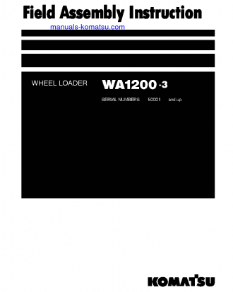 WA1200-3(JPN) S/N 50001-UP Field assembly manual (English)