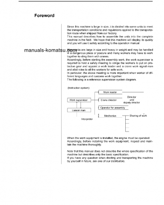 PC800SE-7(JPN) S/N 40001-UP Field assembly manual (English)