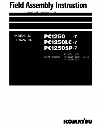 PC1250-7(JPN) S/N 20001-UP Field assembly manual (English)