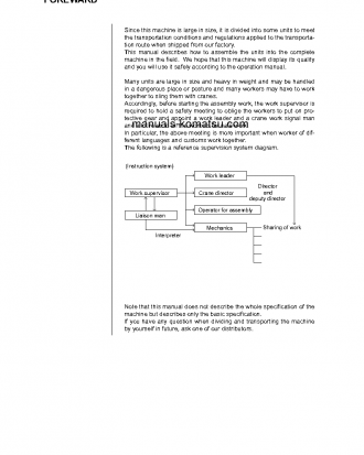 PC1250LC-7(JPN) S/N 20001-UP Field assembly manual (English)