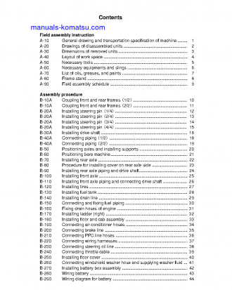 WA900-3(JPN) S/N 50001-UP Field assembly manual (English)