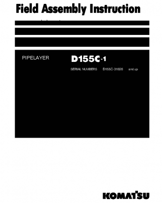 D155C-1(JPN) S/N 31626-UP Field assembly manual (English)