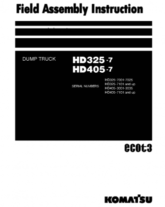 HD325-7(JPN) S/N 7001-7025 Field assembly manual (English)
