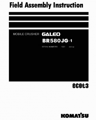 BR580JG-1(JPN) S/N 1001-UP Field assembly manual (English)