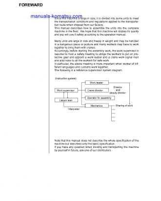 PC600-8(JPN)-W/O EGR S/N 60001-UP Field assembly manual (English)