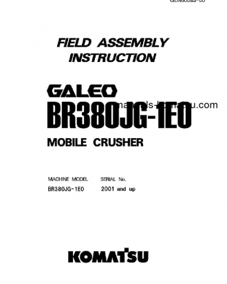BR380JG-1(JPN)-TIER3 S/N 2001-UP Field assembly manual (English)