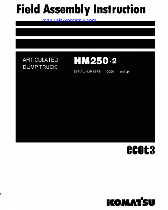 HM250-2(JPN) S/N 2001-UP Field assembly manual (English)