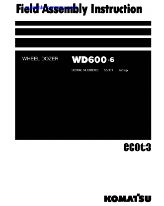 WD600-6(JPN) S/N 55001-UP Field assembly manual (English)