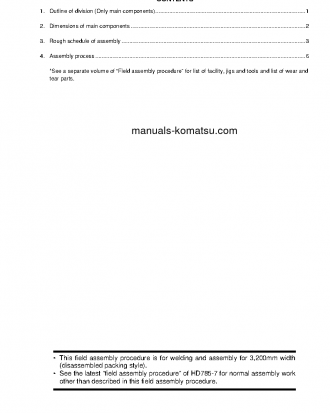 HD785-7(JPN)--40C DEGREE FOR CIS S/N 8393-UP Field assembly manual (English)