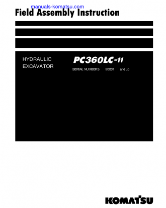 PC360LC-11(JPN) S/N 90001-UP Field assembly manual (English)