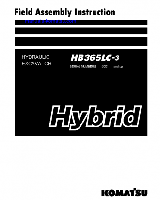 HB365LC-3(JPN)-FOR EU S/N 5001-UP Field assembly manual (English)
