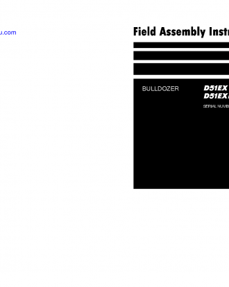 D51EX-24(JPN) S/N 10001-UP Field assembly manual (English)