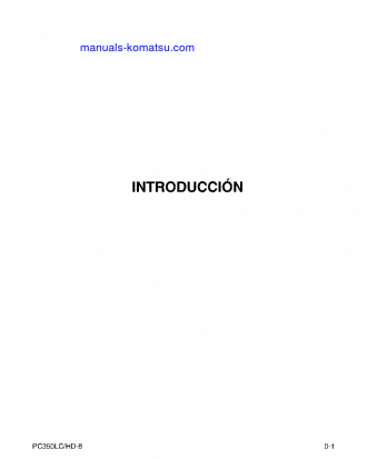 PC350LC-8(USA) S/N A10001-UP Operation manual (Spanish)