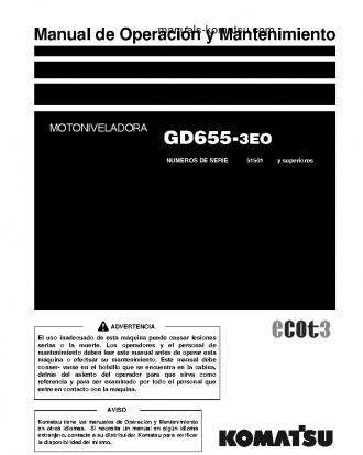 GD655-3(JPN)-E0 S/N 51501-UP Operation manual (Spanish)