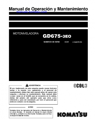 GD675-3(JPN)-E0 S/N 51301-UP Operation manual (Spanish)