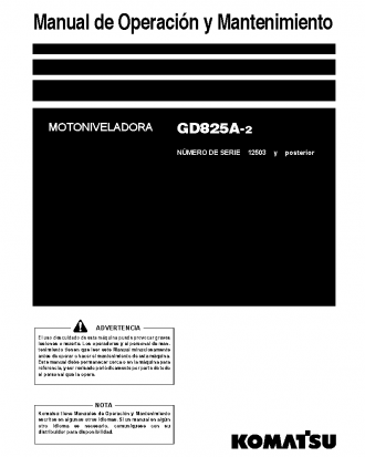 GD825A-2(JPN) S/N 12503-UP Operation manual (Spanish)