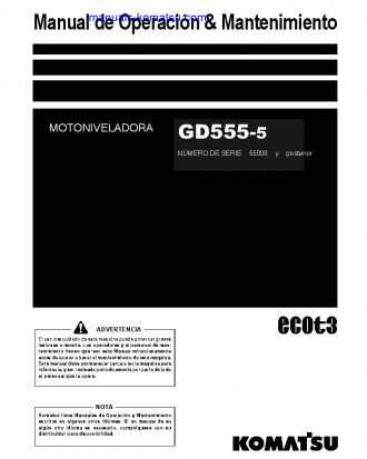 GD555-5(JPN) S/N 55008-UP Operation manual (Spanish)