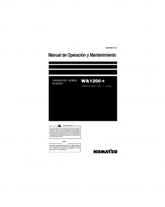 WA1200-6(JPN) S/N 60001-UP Operation manual (Spanish)