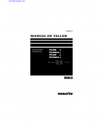 PC350-8(JPN) S/N 60001-UP Shop (repair) manual (Spanish)