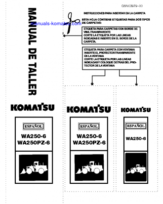 WA250PZ-6(JPN) S/N 75001-UP Shop (repair) manual (Spanish)