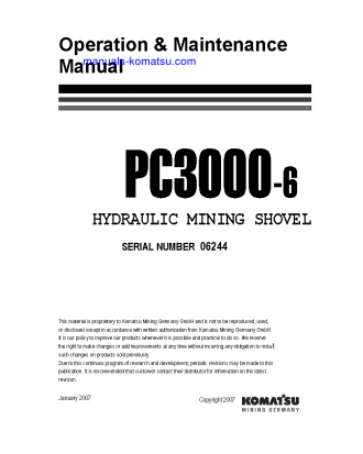 PC3000-6(DEU) S/N 06224-06224 Operation manual (English)