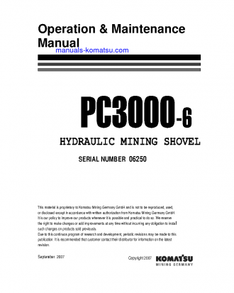 PC3000-6(DEU) S/N 06250-06250 Operation manual (English)