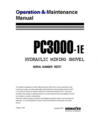 PC3000-1(DEU)-ELECTRIC MOTOR S/N 06251 Operation manual (English)