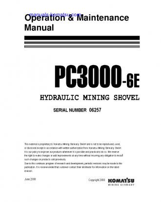 PC3000-6(DEU)-ELECTRIC MOTOR S/N 06257-06257 Operation manual (English)