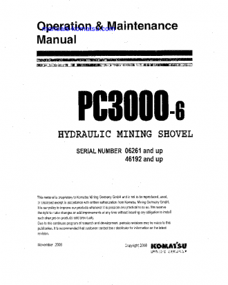 PC3000-6(DEU) S/N 06261-06261 Operation manual (English)