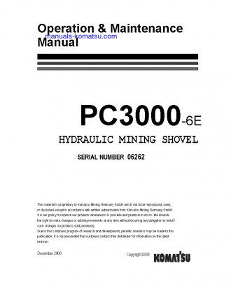 PC3000-6(DEU)-ELECTRIC MOTOR S/N 06262-06262 Operation manual (English)