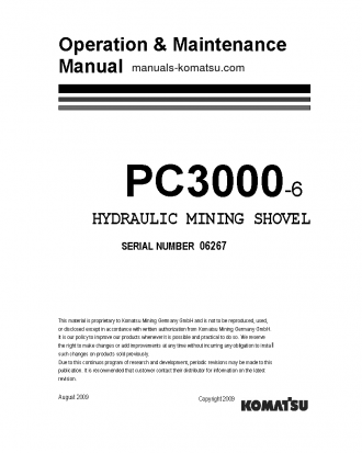 PC3000-6(DEU) S/N 06267-06267 Operation manual (English)