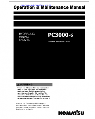 PC3000-6(DEU) S/N 06277-06277 Operation manual (English)