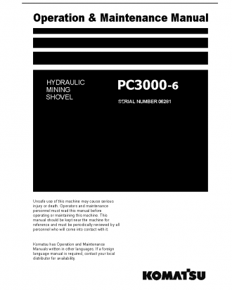 PC3000-6(DEU) S/N 06281-06281 Operation manual (English)