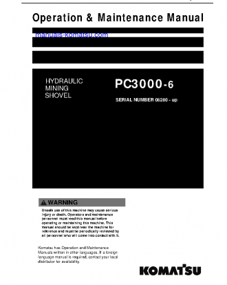 PC3000-6(DEU) S/N 06280-UP Operation manual (English)