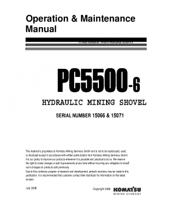 PC5500-6(DEU) S/N 15066-15066 Operation manual (English)