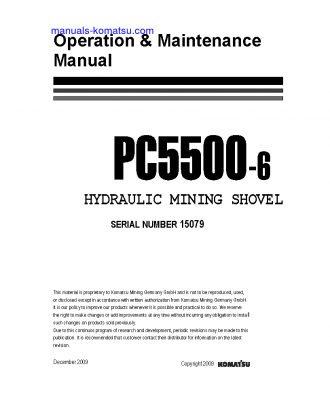 PC5500-6(DEU) S/N 15079-15079 Operation manual (English)