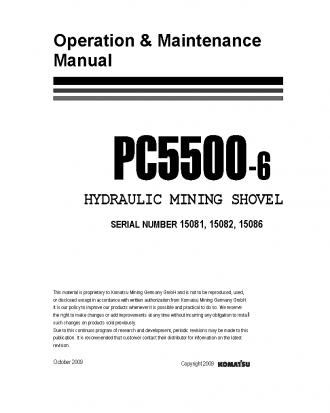 PC5500-6(DEU) S/N 15081-15081 Operation manual (English)