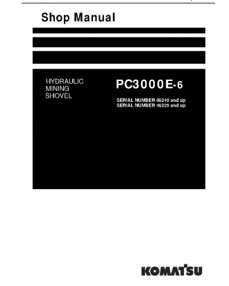 PC3000E-6(DEU) S/N 06249-UP Shop (repair) manual (English)