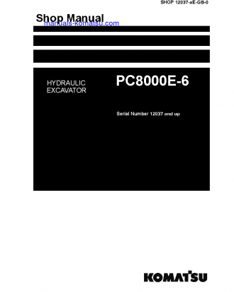 PC8000-6(DEU)-ELECTRIC MOTOR S/N 12037-UP Shop (repair) manual (English)