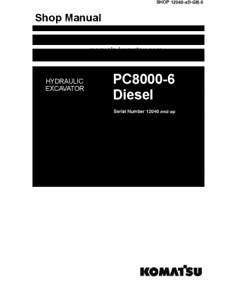 PC8000-6(DEU)-ELECTRIC MOTOR S/N 12040-UP Shop (repair) manual (English)