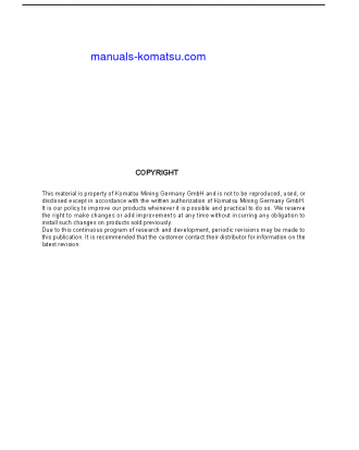 PC8000E-6(DEU) S/N 12089 Shop (repair) manual (English)
