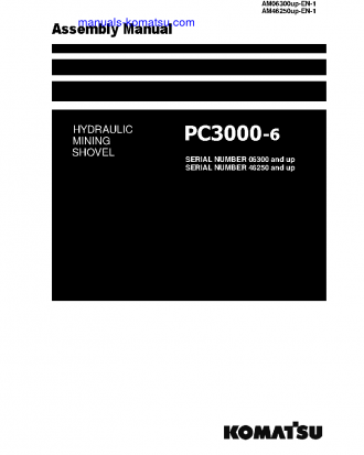 PC3000-6(DEU) S/N 06303-06303 Field assembly manual (English)