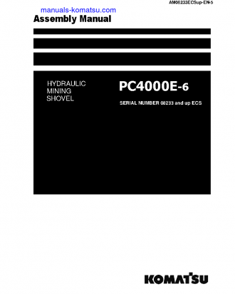 PC4000E-6(DEU) S/N 08233-08233 Field assembly manual (English)