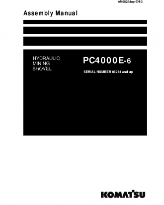 PC4000E-6(DEU) S/N 08234-08234 Field assembly manual (English)