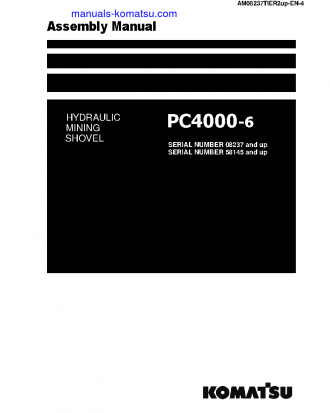 PC4000-6(DEU) S/N 08237-UP Field assembly manual (English)