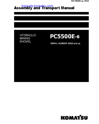 PC5500E-6(DEU) S/N 15028-UP Field assembly manual (English)