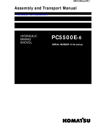 PC5500E-6(DEU) S/N 15136-UP Field assembly manual (English)
