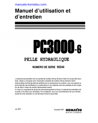 PC3000-6(DEU) S/N 06244 Operation manual (French)