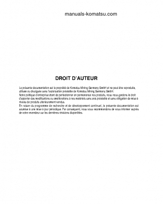 PC5500-6(DEU) S/N 15107 Operation manual (French)
